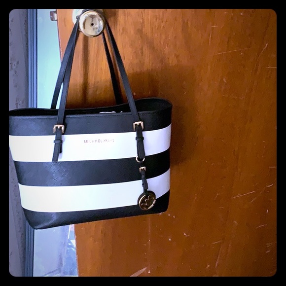 Michael Kors Handbags - Michael Kors striped bag!